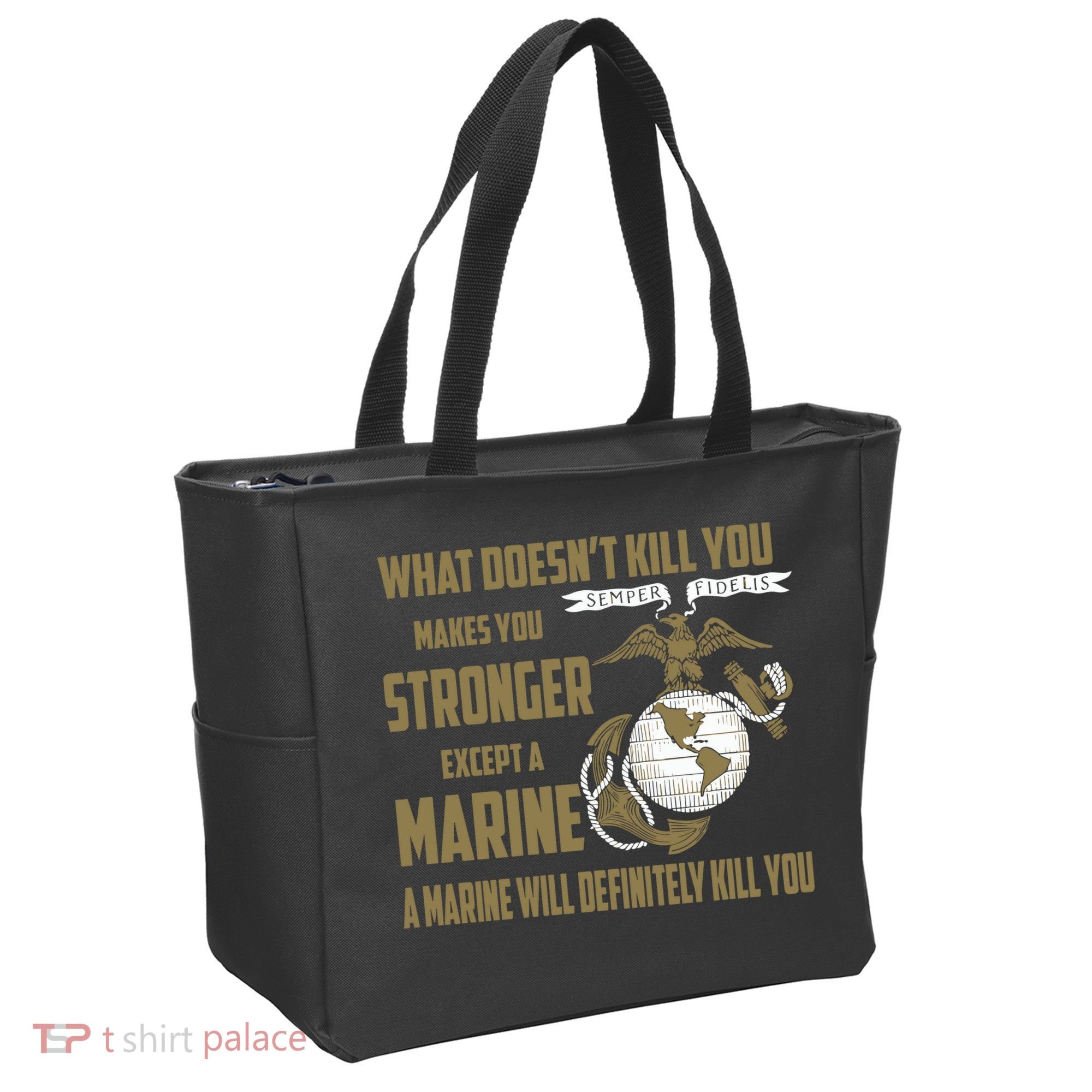 Marine What Doesn't Kill You Makes Your Stronger US Tote Bag