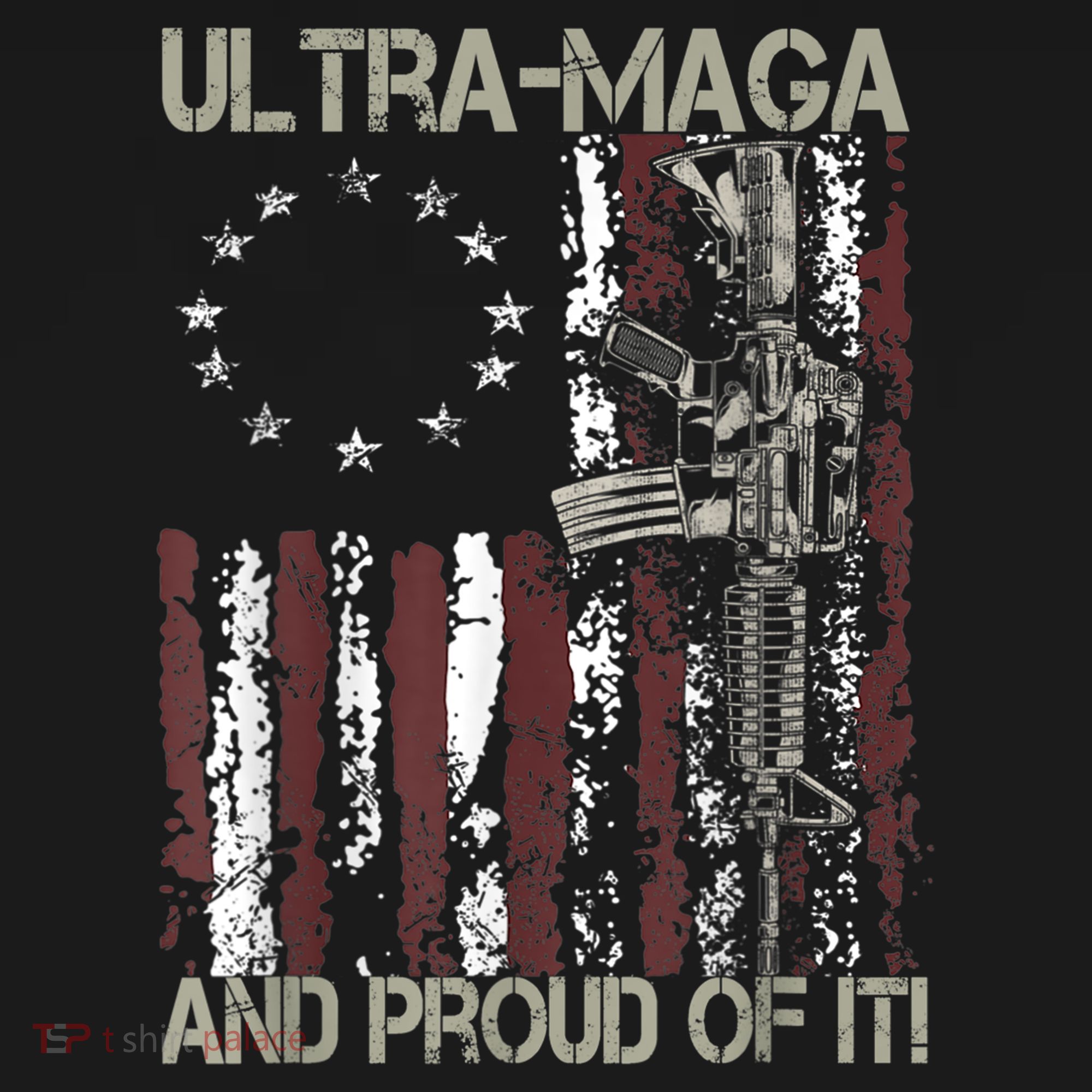 Ultra MAGA And Proud Of It Gun USA Flag Patriots Women's Hoodie