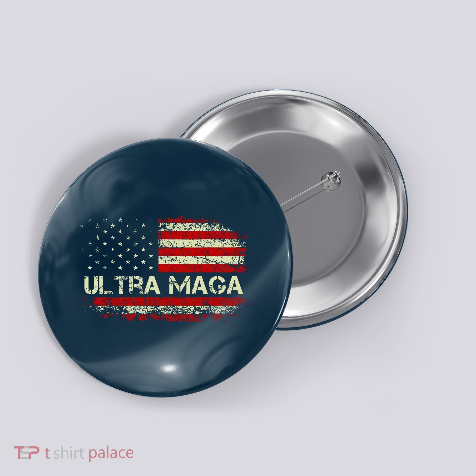 Ultra Maga American Flag Button