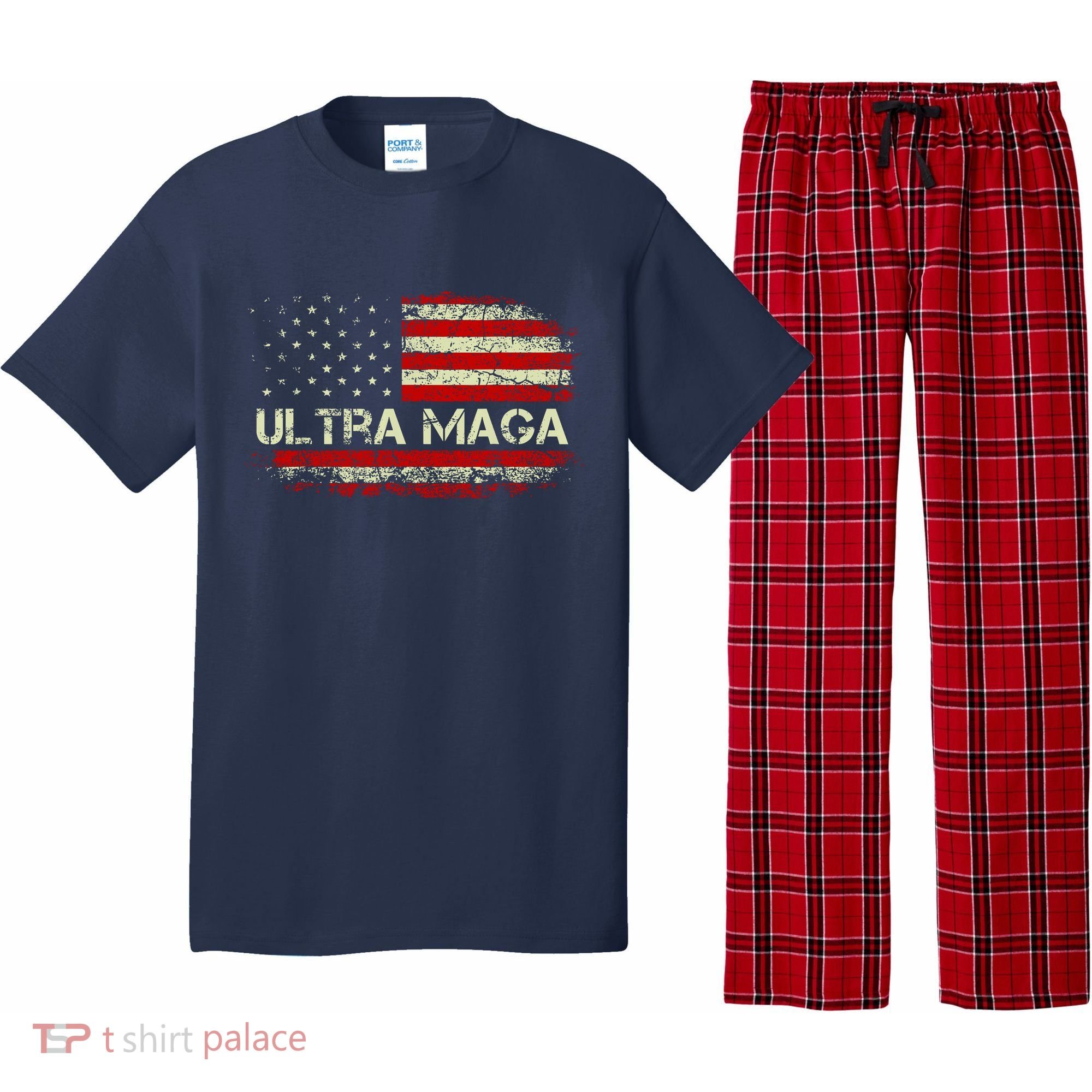 Ultra Maga American Flag Pajama Set