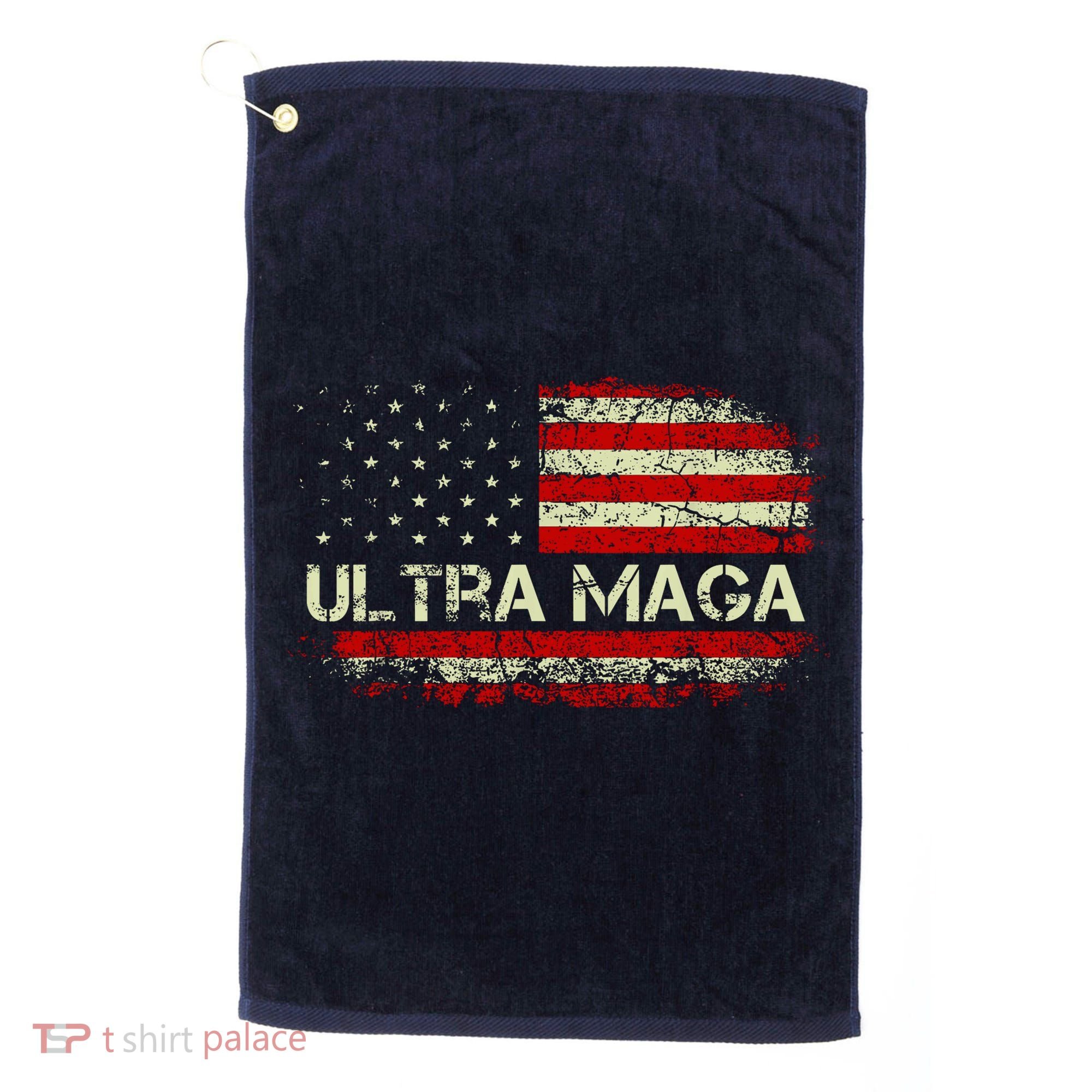 Ultra Maga American Flag Golf Towel
