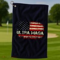 Ultra Maga American Flag Golf Towel thumb 1