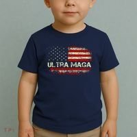 Ultra Maga American Flag Toddler T-Shirt thumb 2
