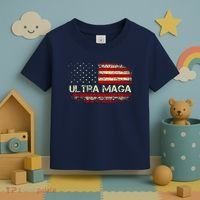 Ultra Maga American Flag Toddler T-Shirt thumb 3