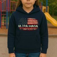 Ultra Maga American Flag Kids Hoodie thumb 3