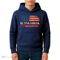 Ultra Maga American Flag Kids Hoodie thumb 4