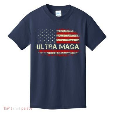 Ultra Maga American Flag Kids T-Shirt