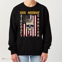 Uss Midway Aircraft Carrier Veterans Day Dad Son Grandpa Gift Women's Sweatshirt thumb 0