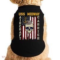 Uss Midway Aircraft Carrier Veterans Day Dad Son Grandpa Gift Doggie Tank thumb 0