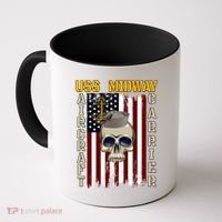 Uss Midway Aircraft Carrier Veterans Day Dad Son Grandpa Gift Coffee Mug thumb 0