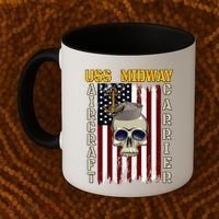 Uss Midway Aircraft Carrier Veterans Day Dad Son Grandpa Gift Coffee Mug thumb 2