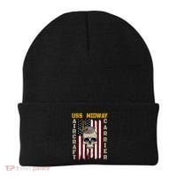 Uss Midway Aircraft Carrier Veterans Day Dad Son Grandpa Gift Beanie thumb 0