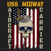 Uss Midway Aircraft Carrier Veterans Day Dad Son Grandpa Gift Beanie thumb 2