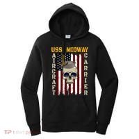 Uss Midway Aircraft Carrier Veterans Day Dad Son Grandpa Gift Women's Hoodie thumb 0