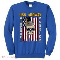 Uss Midway Aircraft Carrier Veterans Day Dad Son Grandpa Gift Sweatshirt thumb 0