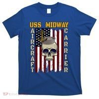 Uss Midway Aircraft Carrier Veterans Day Dad Son Grandpa Gift T-Shirt thumb 0
