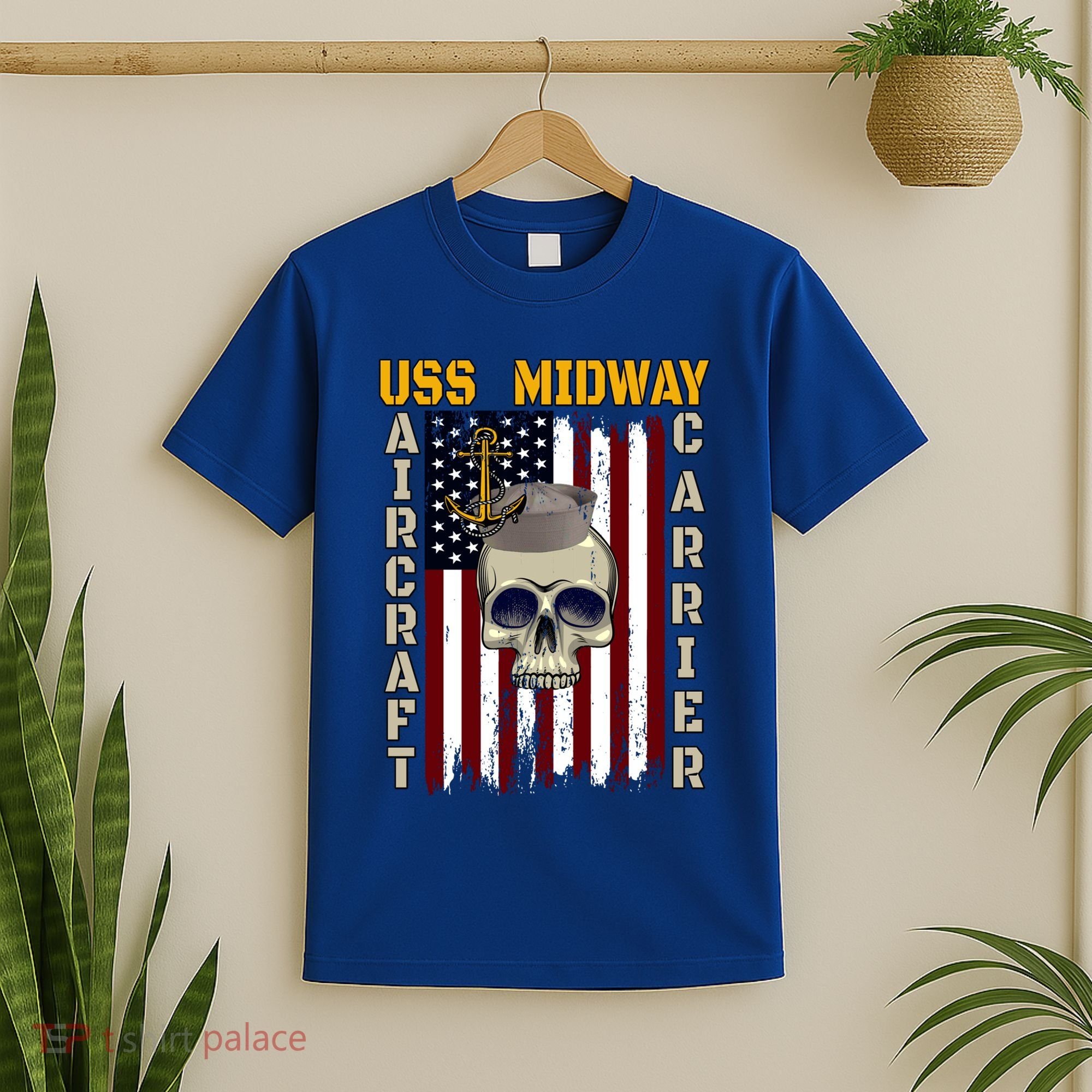 Uss Midway Aircraft Carrier Veterans Day Dad Son Grandpa Gift T-Shirt