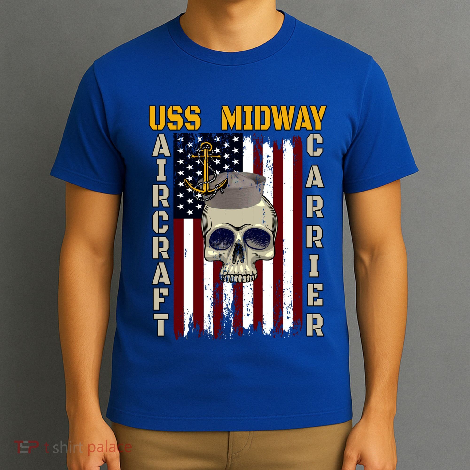 Uss Midway Aircraft Carrier Veterans Day Dad Son Grandpa Gift T-Shirt