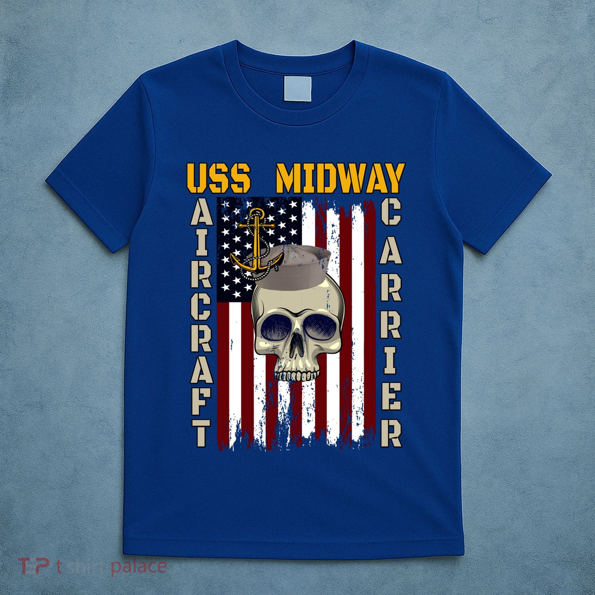 Uss Midway Aircraft Carrier Veterans Day Dad Son Grandpa Gift T-Shirt