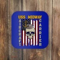Uss Midway Aircraft Carrier Veterans Day Dad Son Grandpa Gift Coaster thumb 0