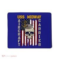 Uss Midway Aircraft Carrier Veterans Day Dad Son Grandpa Gift Mousepad thumb 0