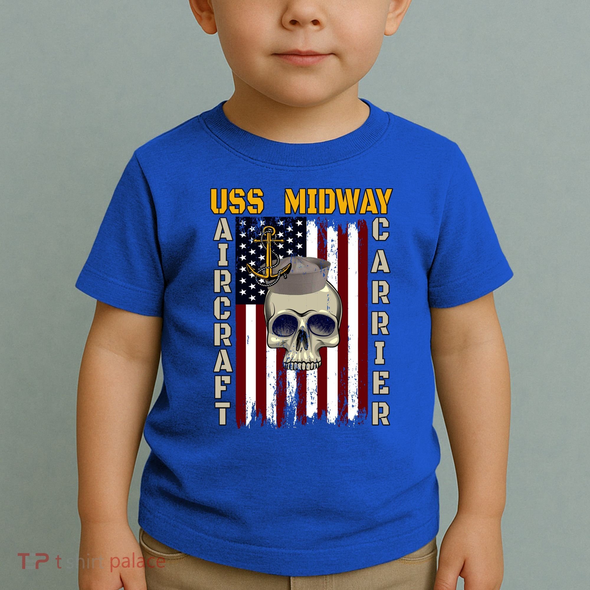 Uss Midway Aircraft Carrier Veterans Day Dad Son Grandpa Gift Toddler T-Shirt