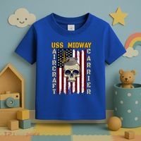Uss Midway Aircraft Carrier Veterans Day Dad Son Grandpa Gift Toddler T-Shirt thumb 3