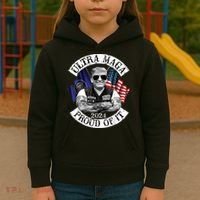 Ultra Maga And Proud Of It Trump Supporter Kids Hoodie thumb 3