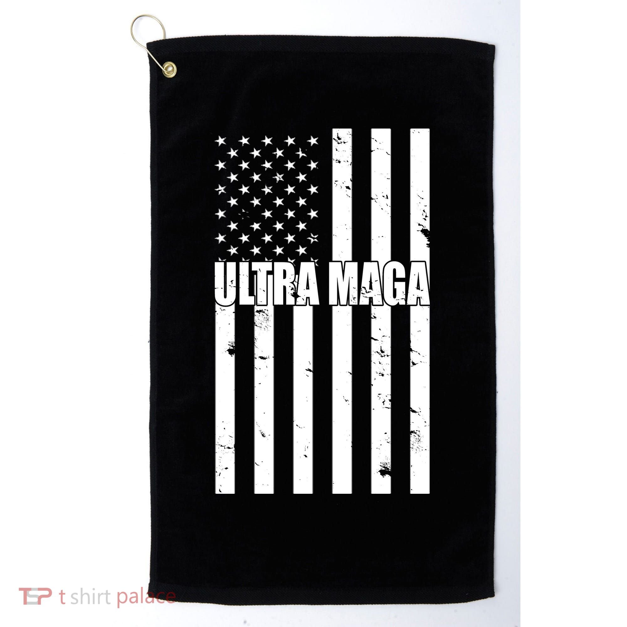 Ultra Maga American Flag Golf Towel