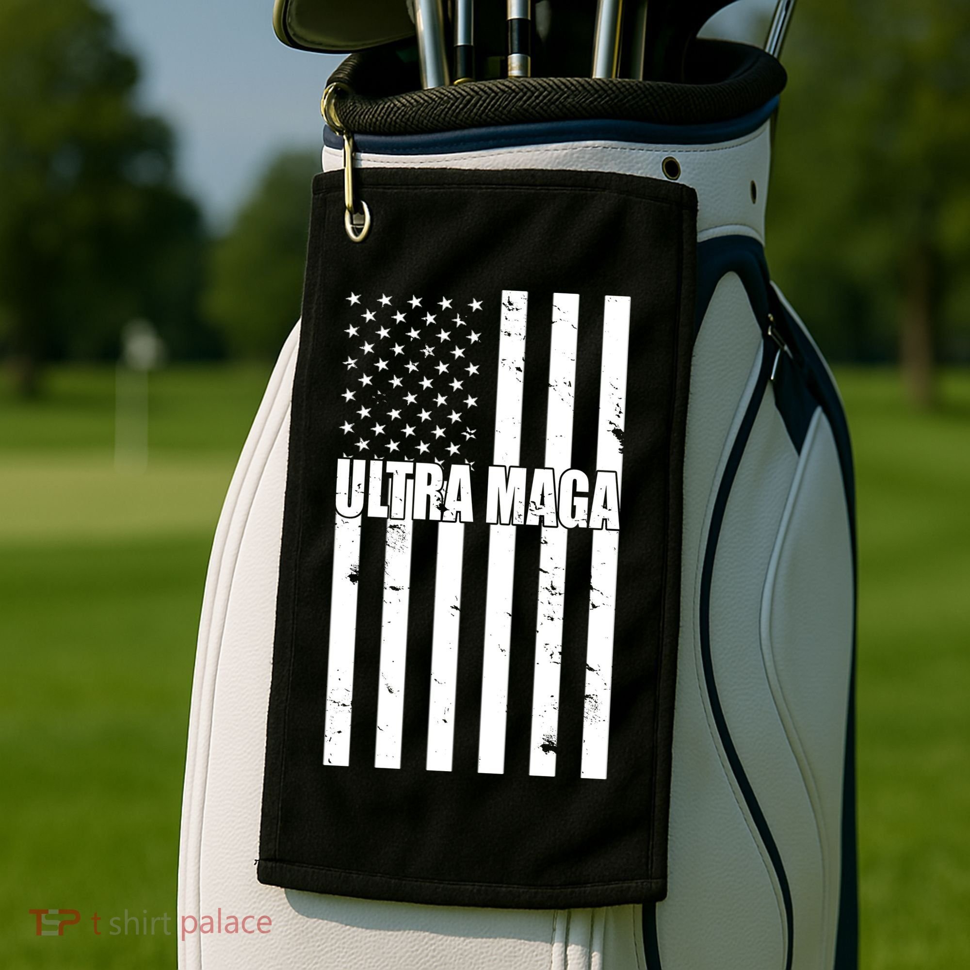 Ultra Maga American Flag Golf Towel