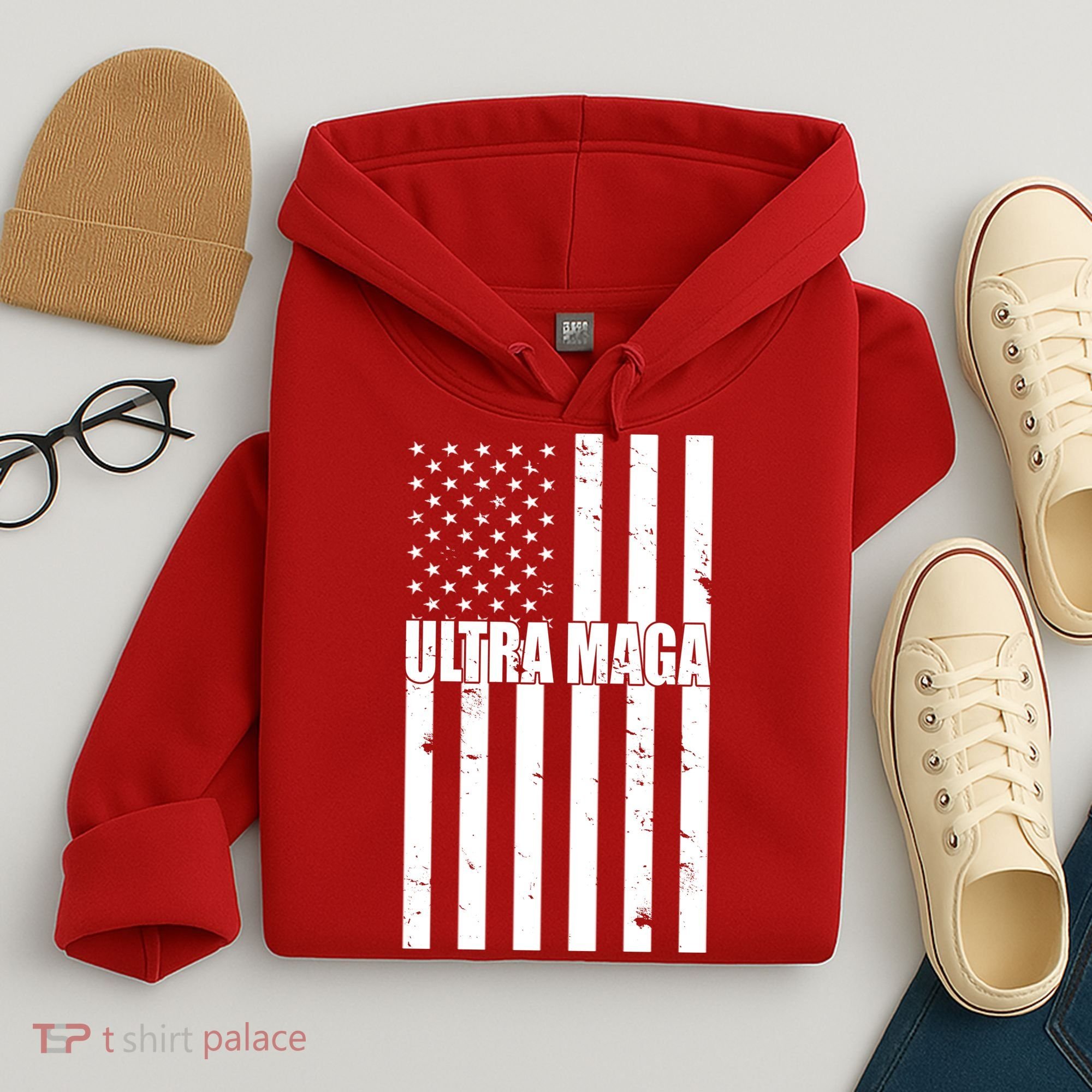 Ultra Maga American Flag Hoodie