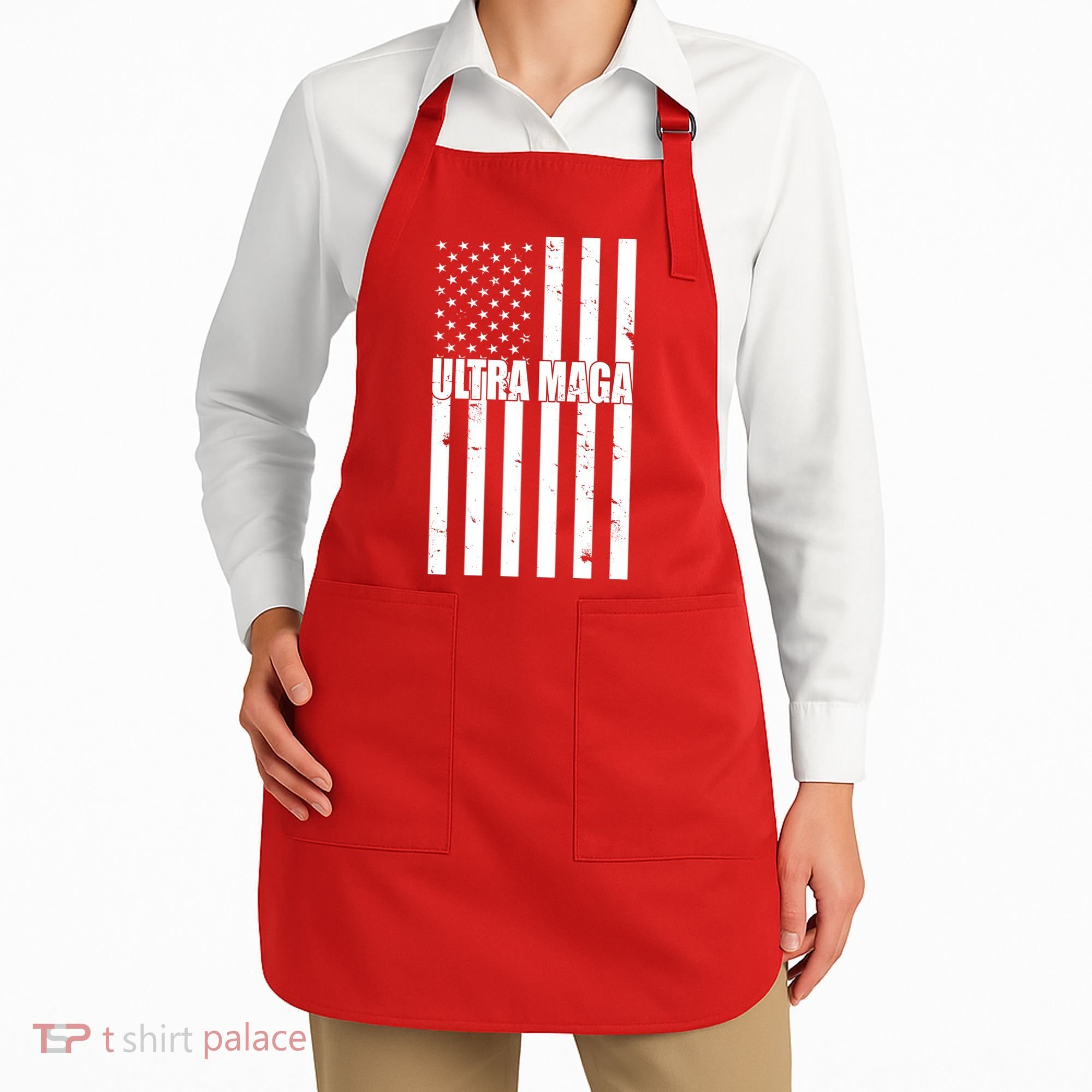 Ultra Maga American Flag Apron