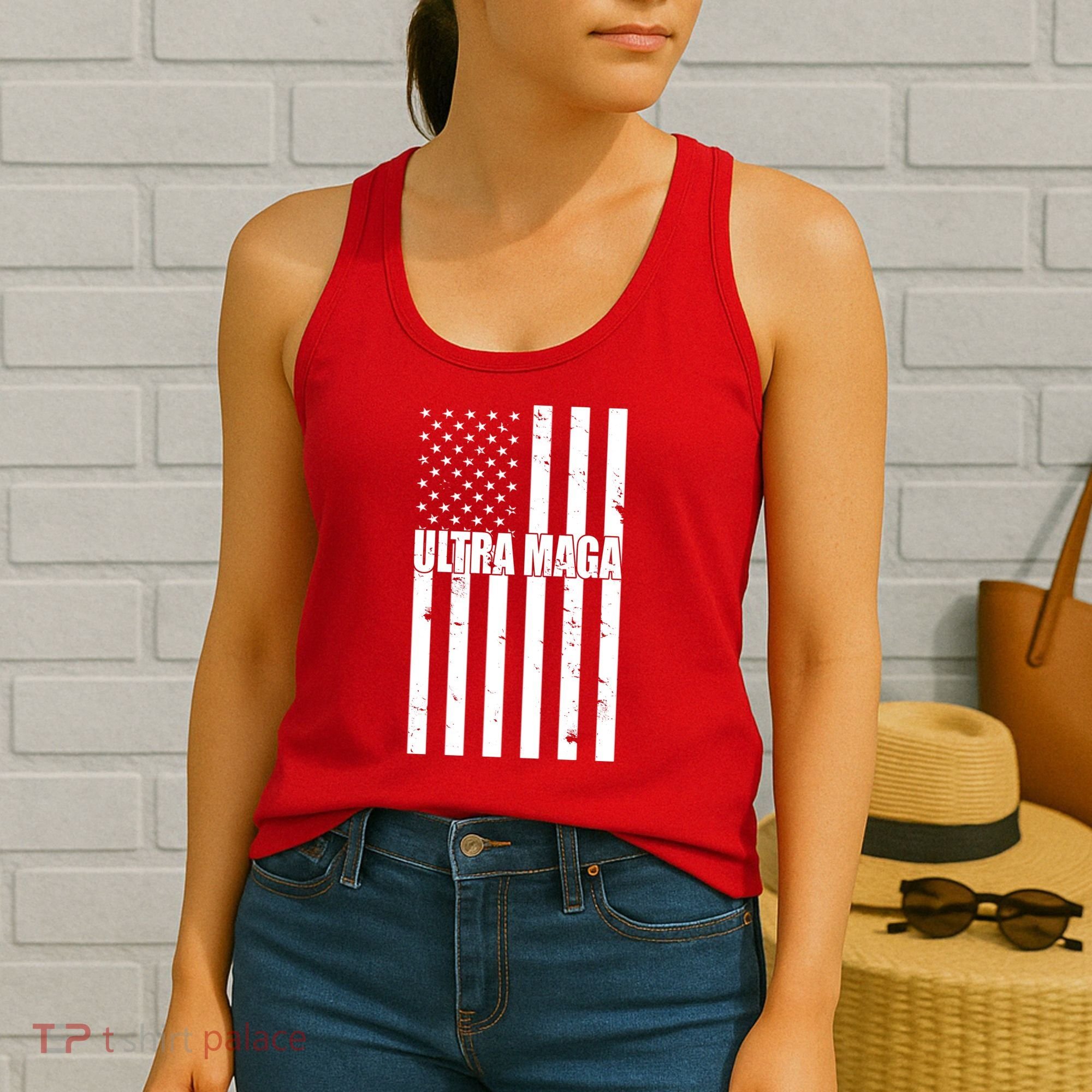 Ultra Maga American Flag Women's Tank Top