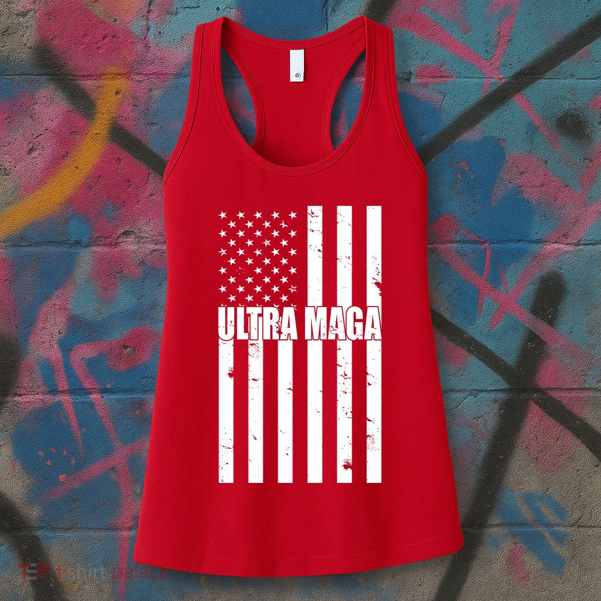 Ultra Maga American Flag Women's Tank Top