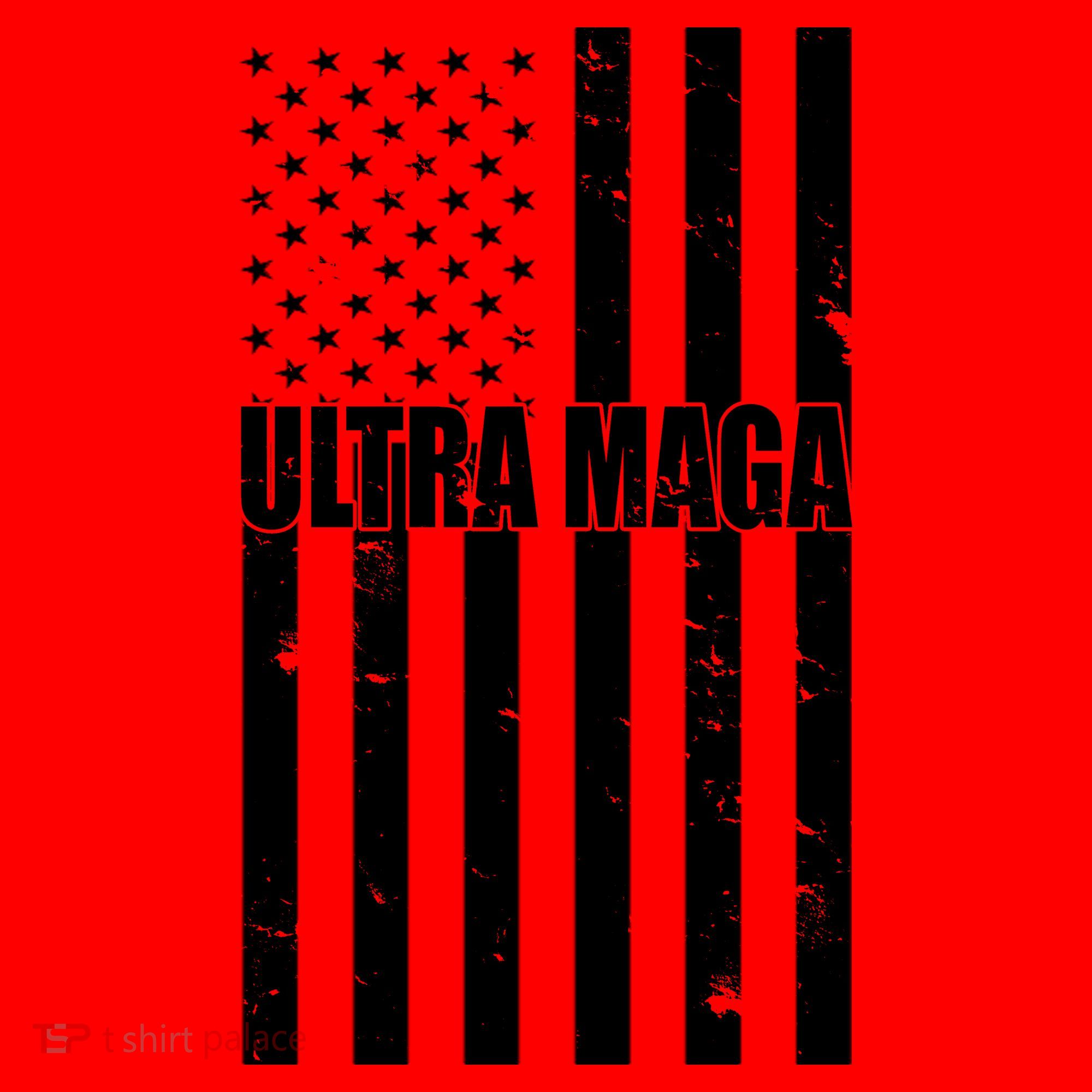 Ultra Maga American Flag Santa Hat