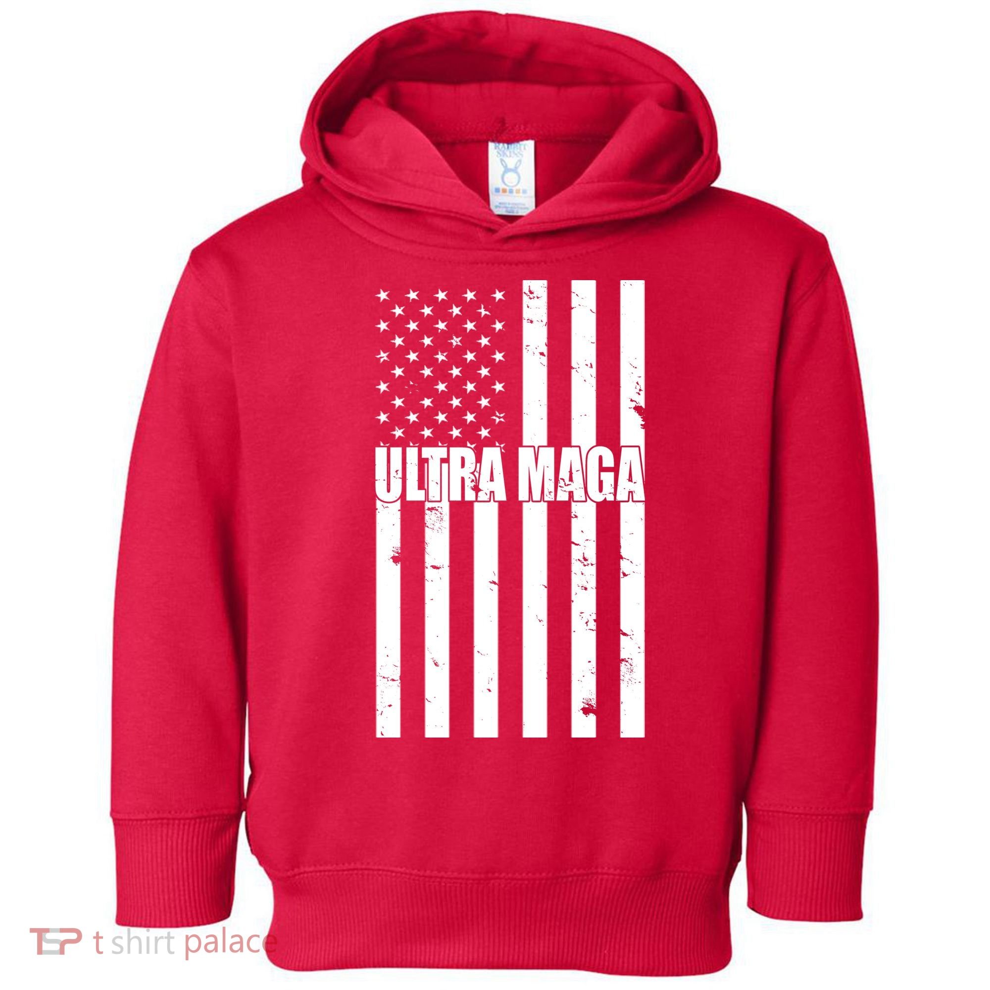 Ultra Maga American Flag Toddler Hoodie