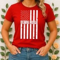 Ultra Maga American Flag Women's T-Shirt thumb 2