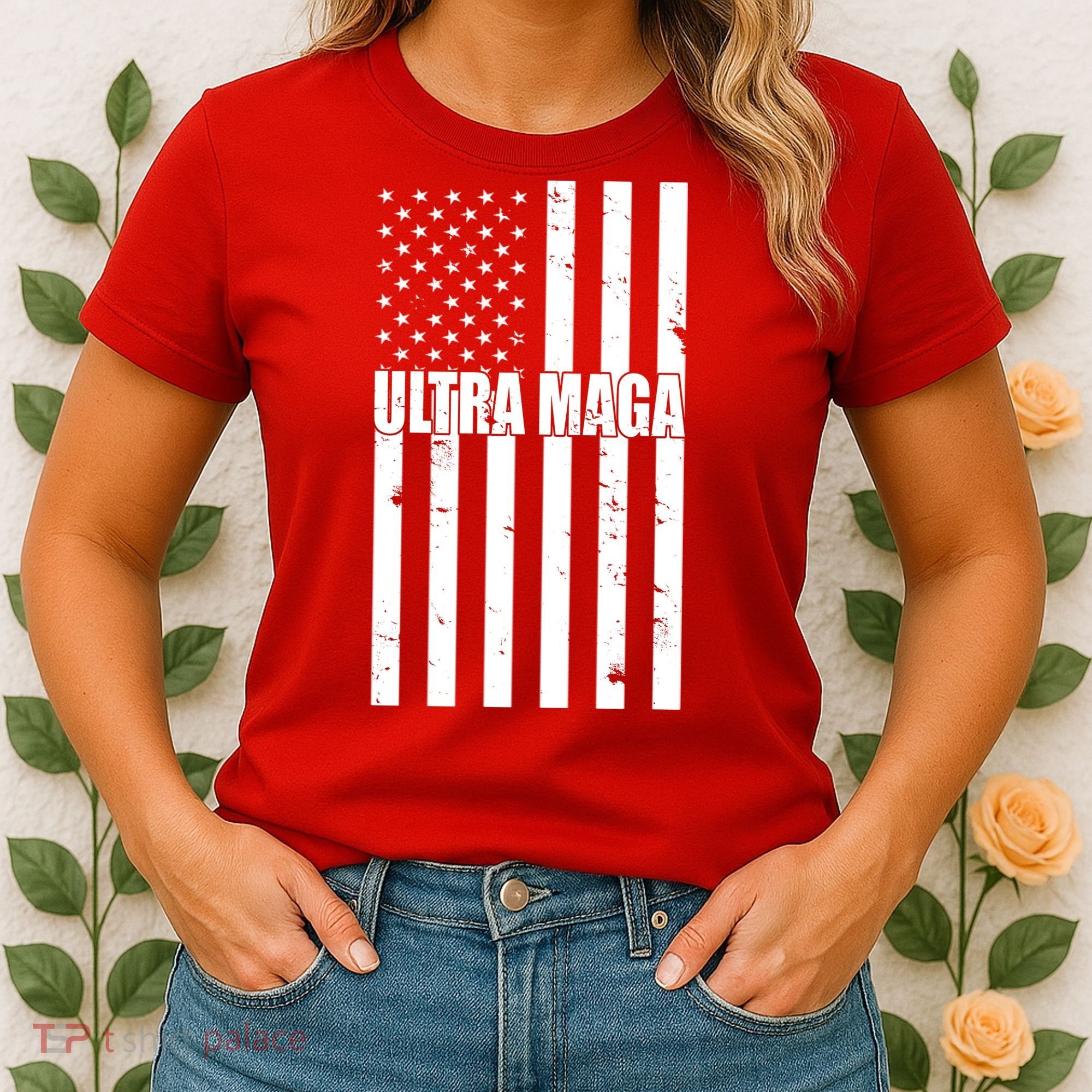 Ultra Maga American Flag Women's T-Shirt