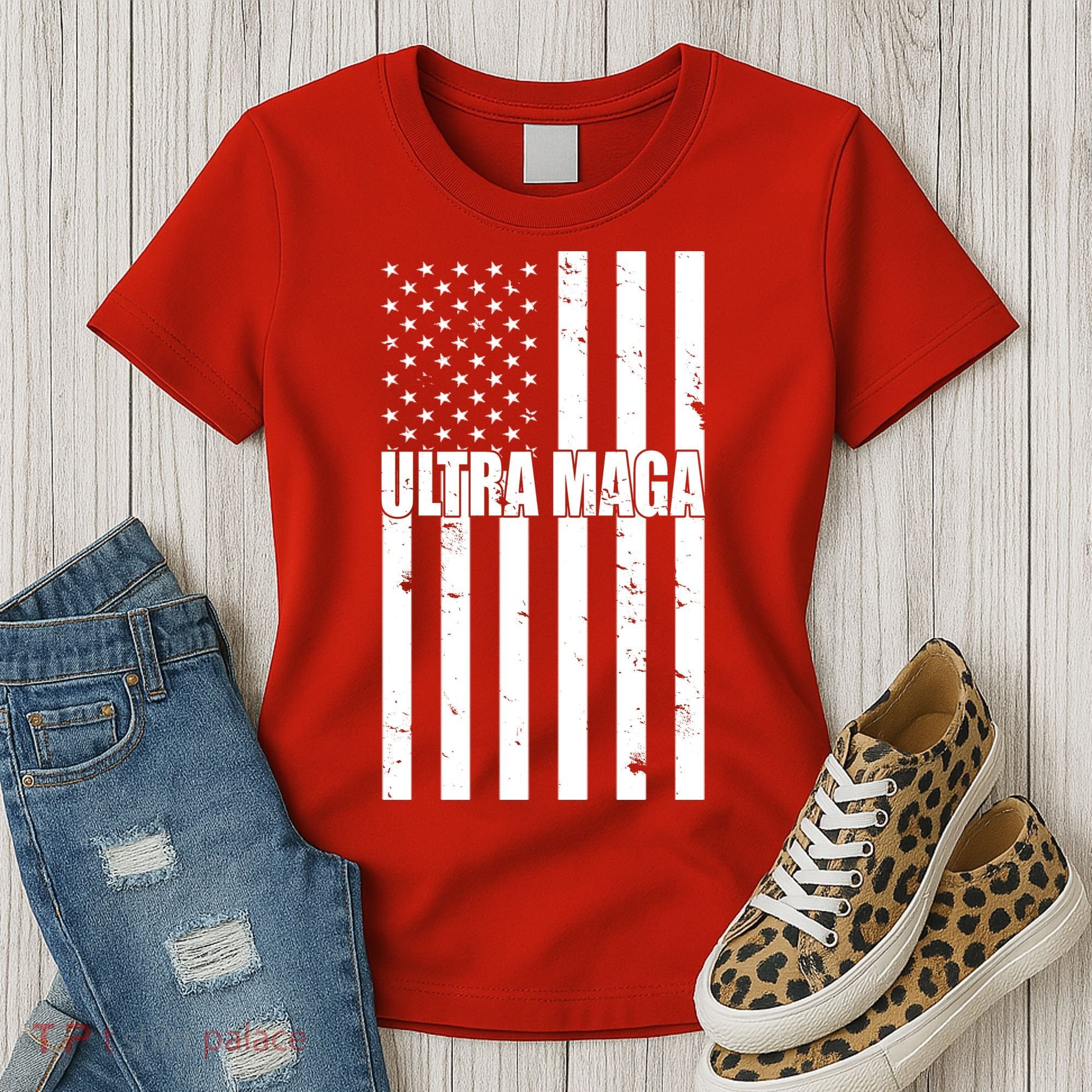 Ultra Maga American Flag Women's T-Shirt