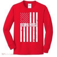 Ultra Maga American Flag Kids Long Sleeve Shirt thumb 0