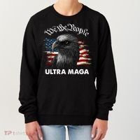 Ultra MAGA American Flag We The People Eagle Women's Sweatshirt thumb 0