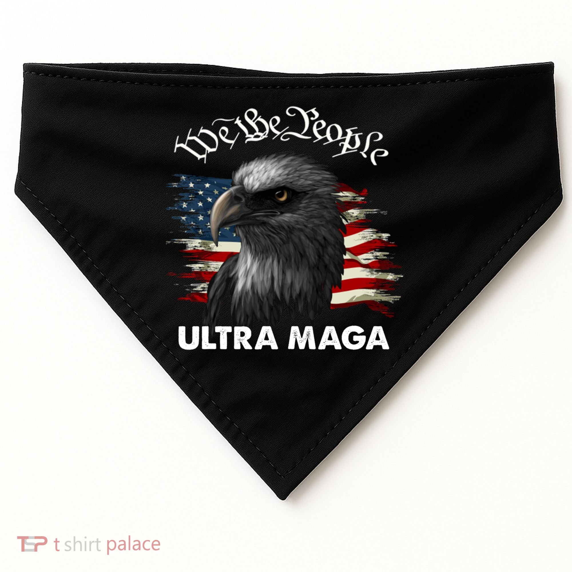 Ultra MAGA American Flag We The People Eagle USA-Made Doggie Bandana