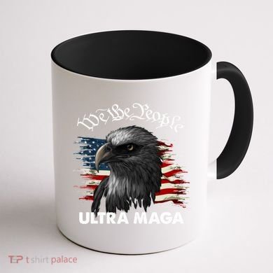 Ultra MAGA American Flag We The People Eagle Coffee Mug back