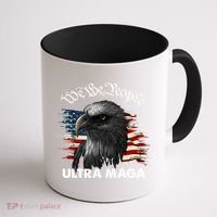 Ultra MAGA American Flag We The People Eagle Coffee Mug thumb 1