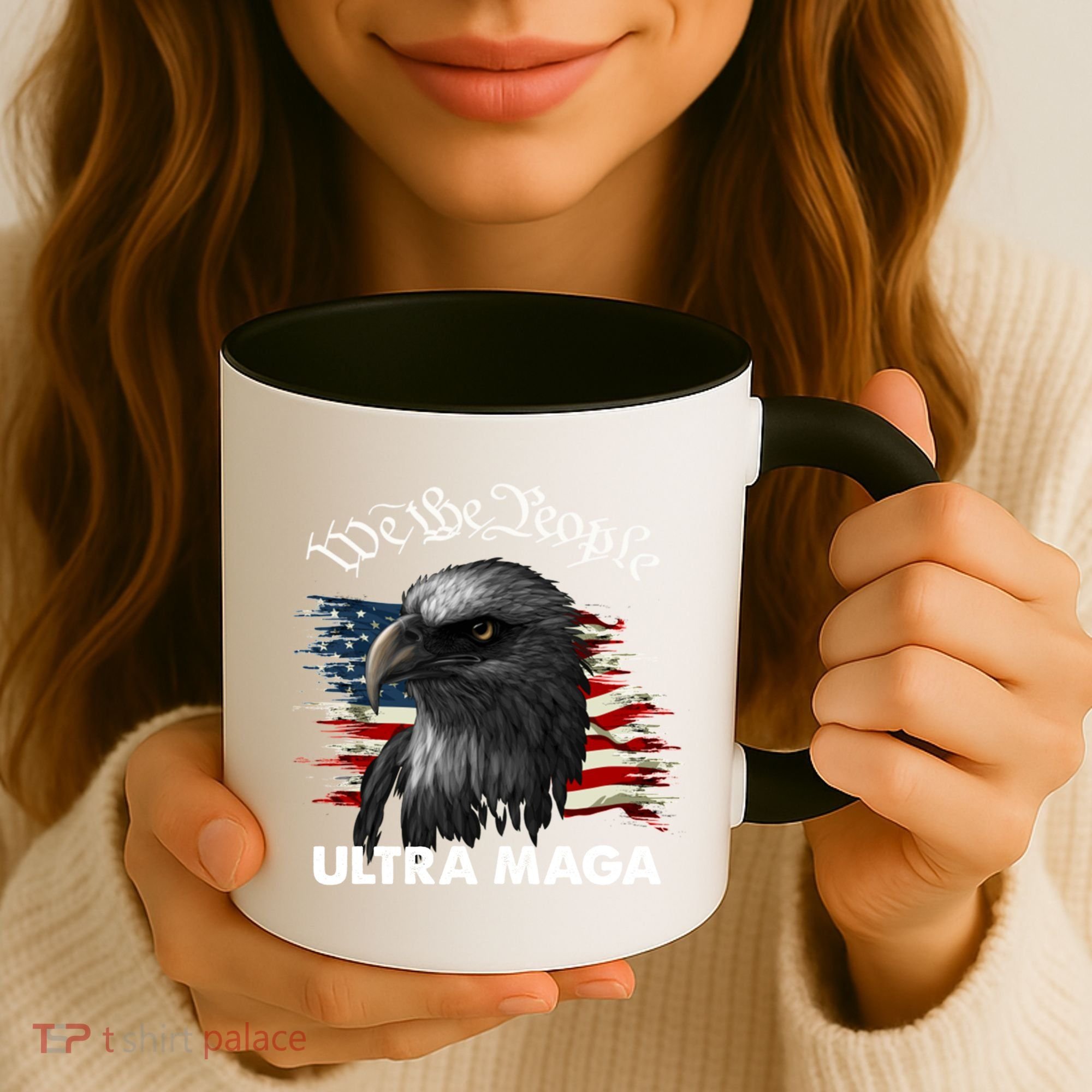 Ultra MAGA American Flag We The People Eagle Coffee Mug