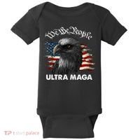 Ultra MAGA American Flag We The People Eagle Baby Bodysuit thumb 0
