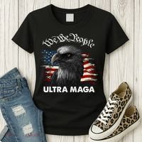 Ultra MAGA American Flag We The People Eagle Women's T-Shirt thumb 3