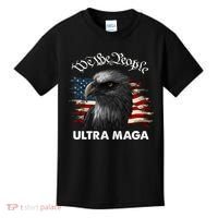 Ultra MAGA American Flag We The People Eagle Kids T-Shirt thumb 0