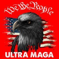 Ultra MAGA American Flag We The People Eagle Santa Hat thumb 1