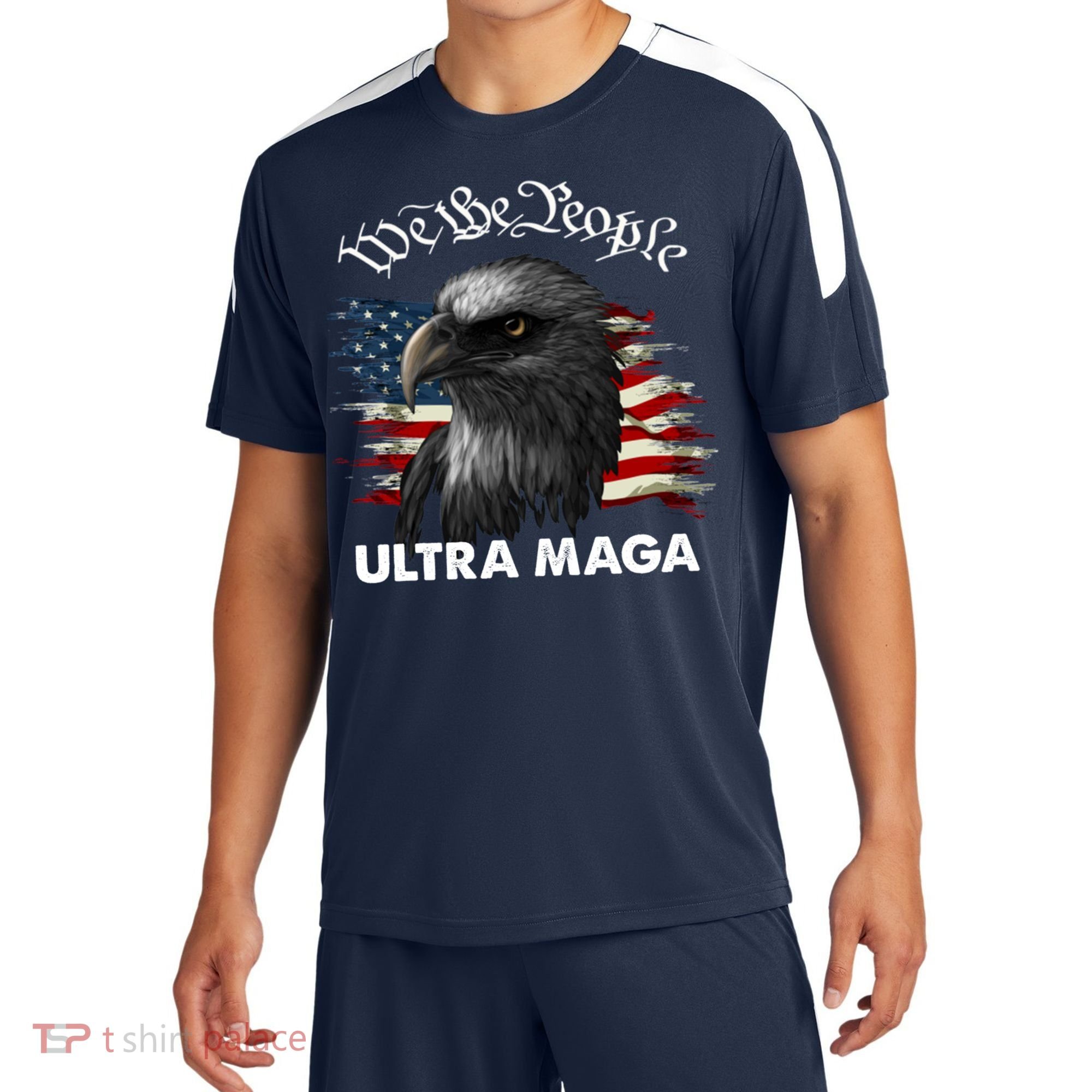 Ultra MAGA American Flag We The People Eagle Sport-Tek Competitor United Soccer Jersey